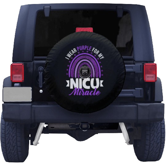 I Wear Purple For My Nicu Miracle Prematurity Spare Tire Covers