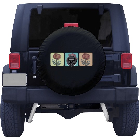 Tulips flower rose Spare Tire Covers