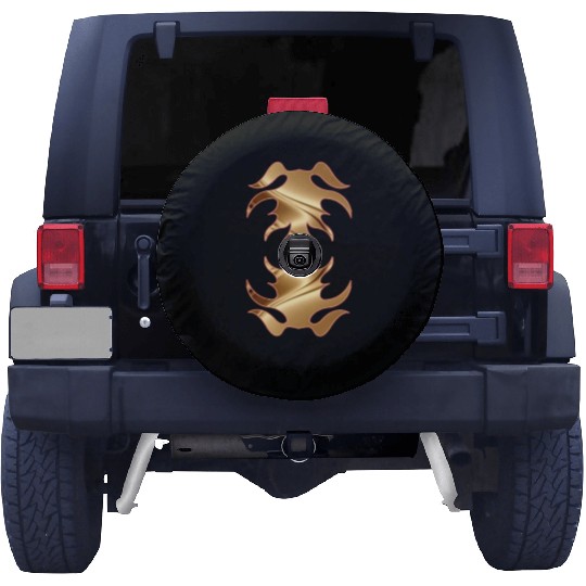 golden retriever heart Spare Tire Covers