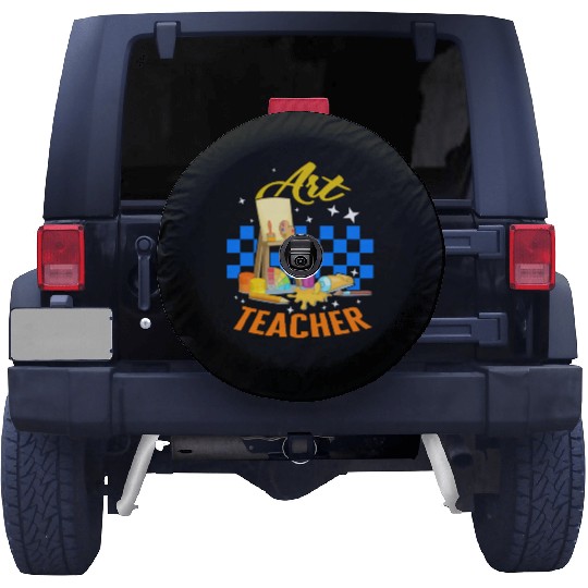 Art Spare Tire Covers, Art Teacher Painting Palette Brush Spare Tire Covers