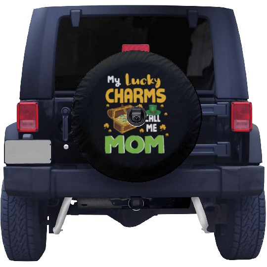 Gold Shamrocks Saint Patrick My Lucky Charms Call Spare Tire Covers