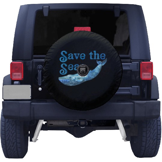 Save The Seas And Oceans Save The Planet Blue Spare Tire Covers