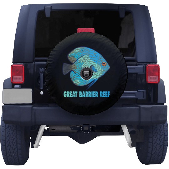 Great Barrier Reef Retro Style Spare Tire Covers