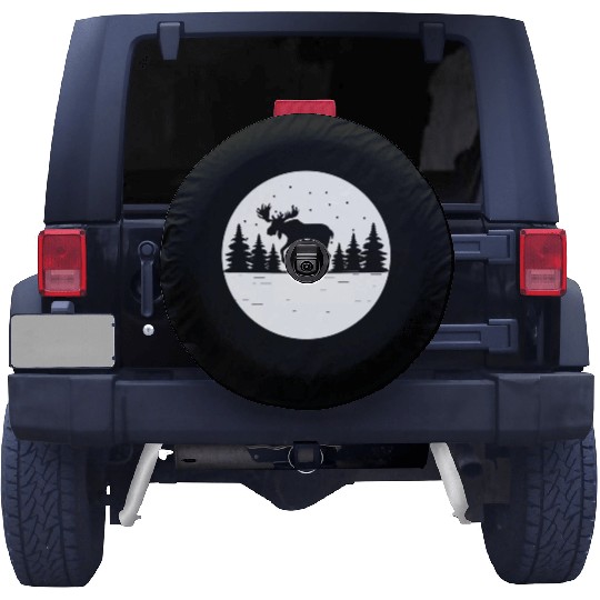Moose Forest Deer Elk Canada Nature Wilderness Spare Tire Covers