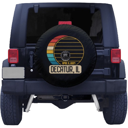 Total Solar Eclipse Illinois Decatur April 28 2024 Spare Tire Covers