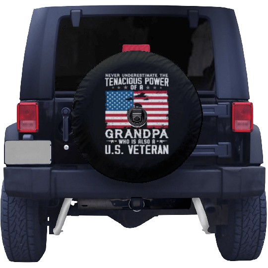US Army Veteran Grandpa Spare Tire Covers