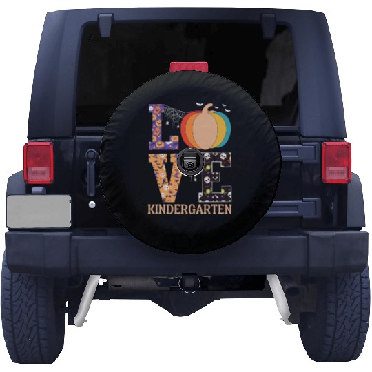 Love Pumpkin Candy Corn Halloween Love Costume Men Spare Tire Covers