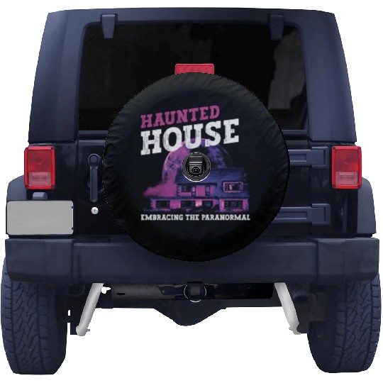 Horror Paranormal Haunted House Spooky Halloween Spare Tire Covers