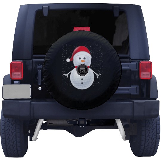Golf Ball Snowman Santa Spare Tire Covers