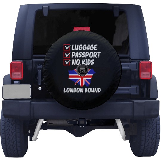 Luggage Passport No Kids London Bound Vacation Spare Tire Covers
