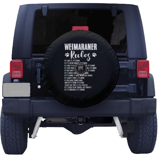 Weimaraner Rules Spare Tire Covers