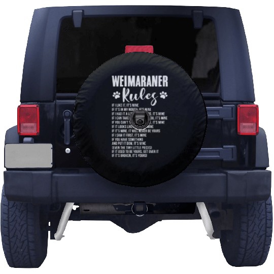 Weimaraner Rules Spare Tire Covers