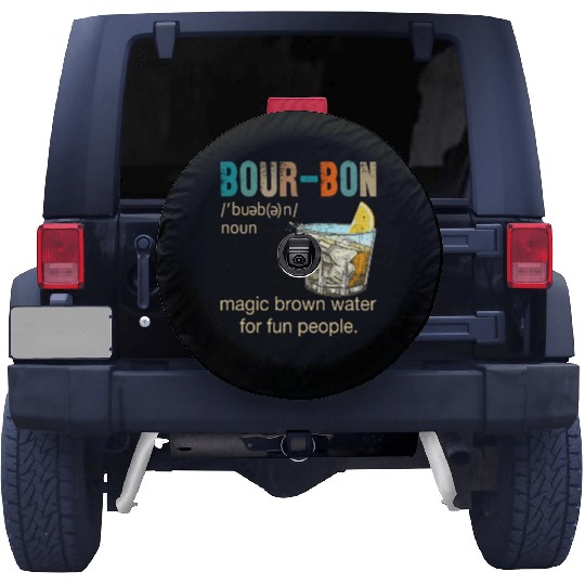 Bourbon Magic Brown Water For Fun People Spare Tire Covers