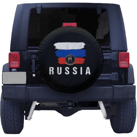 Painted Russia Flag Russian Flag Fan Spare Tire Covers