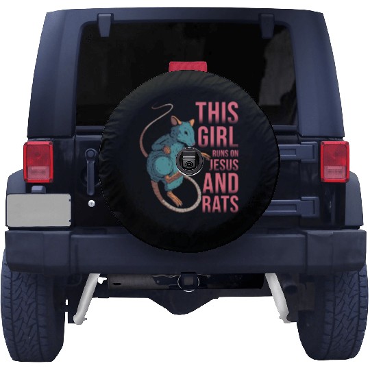 Rat This Girl Runs On Jesus And Rats Spare Tire Covers