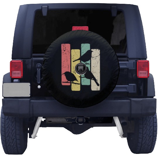 Birds Art Budgie Heron Sparrow Robin Hummingbird Spare Tire Covers