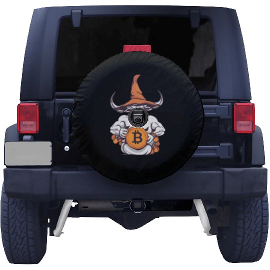 Halloween Bitcoin Wizard Bull Spare Tire Covers