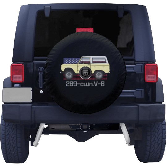 A Light Yellow Car Spare Tire Covers