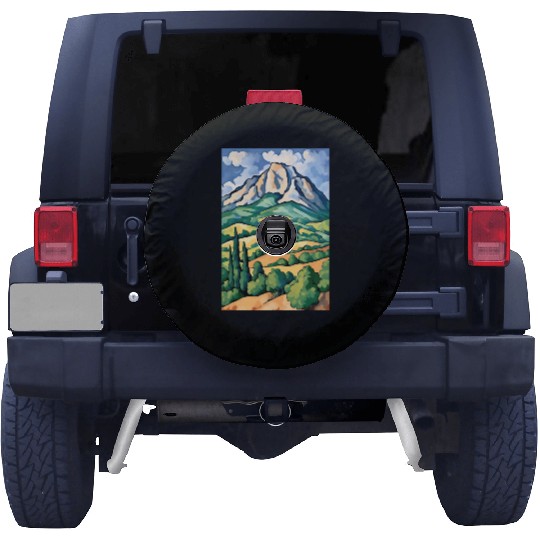 Montagne Sainte-Victoire Painting by Cézanne Spare Tire Covers