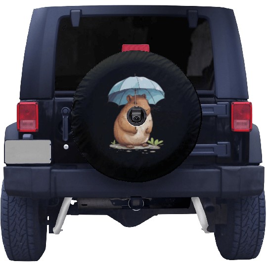 Capybara In Nature Spare Tire Covers
