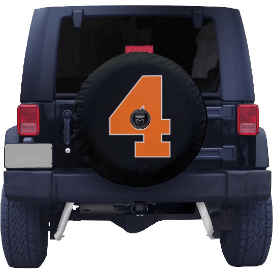 Number 4 Sports Orange Spare Tire Covers
