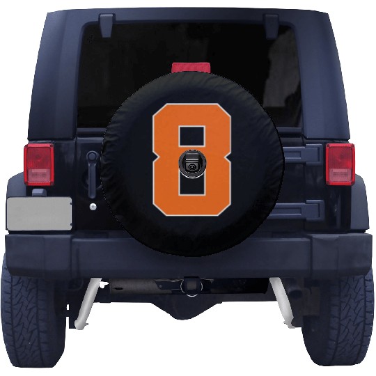 Number 8 Sports Orange Spare Tire Covers