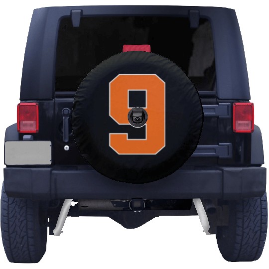 Number 9 Sports Orange Spare Tire Covers