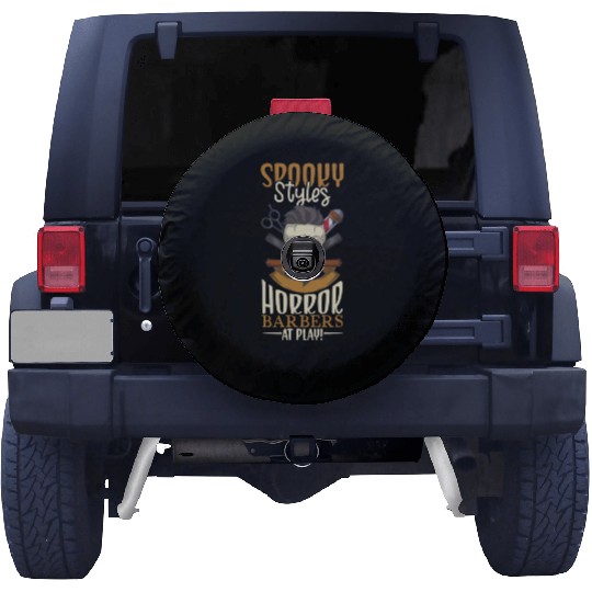 Horror Barber Spooky Hairdresser Hairstylist Hair Spare Tire Covers