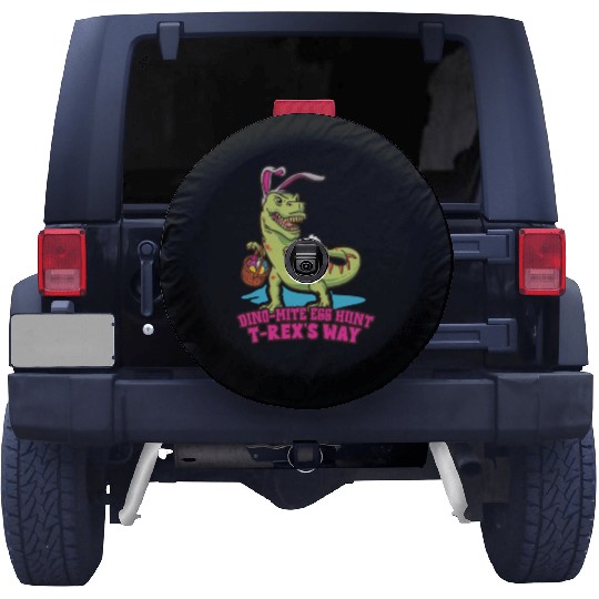 Easter T-rex Dinosaur Easter Funny T-rex Easter Spare Tire Covers