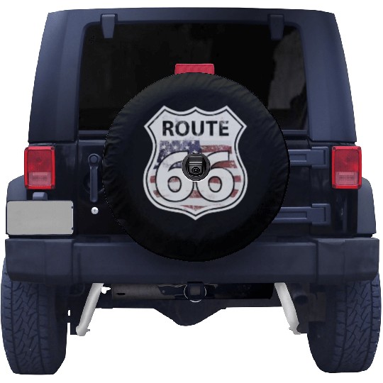 Route 66 - American Flag Spare Tire Covers