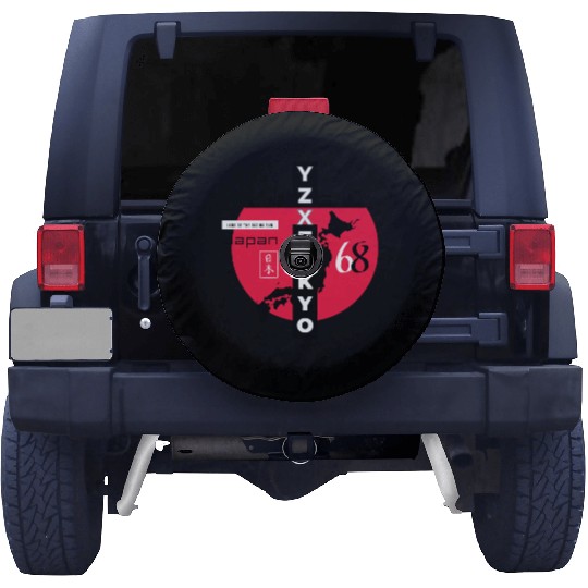 Red dot Tokyo Japan Spare Tire Covers