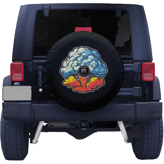 Explosion Fireworks Pyrotechnics Spare Tire Covers