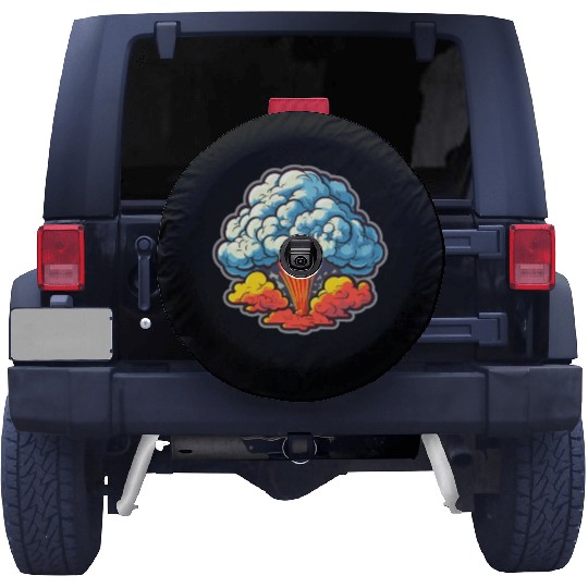 Explosion Fireworks Pyrotechnics Spare Tire Covers