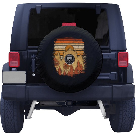 Forest trees nature lover gift retro nature Spare Tire Covers