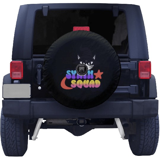 Cool Cat A Retro Synth Squad Adventure in Yellow Spare Tire Covers
