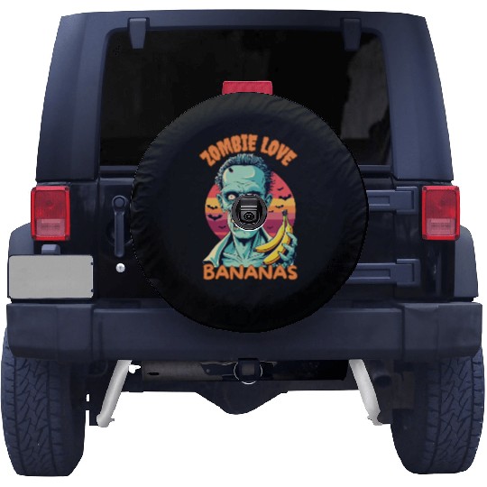 Zombie Love Bananas Halloween Spare Tire Covers