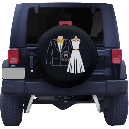 Wedding clothes bride groom Spare Tire Covers