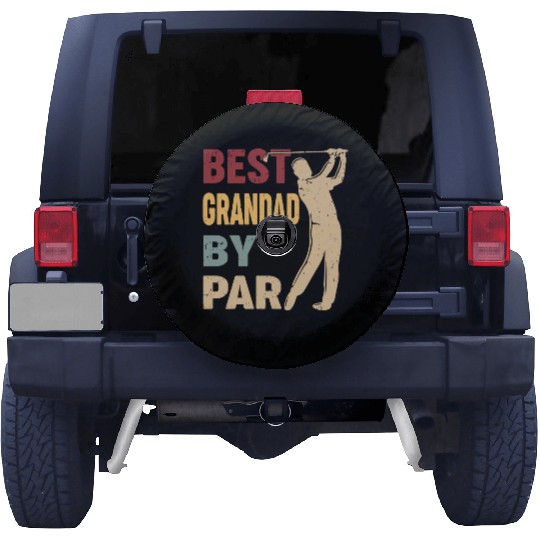 Best Grandad By Par Funny Golf Vintage Spare Tire Covers