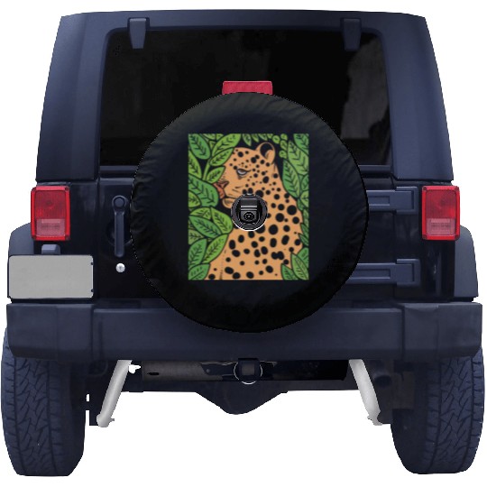 Jaguar in Forest Wildlife Biologist Gift Spare Tire Covers
