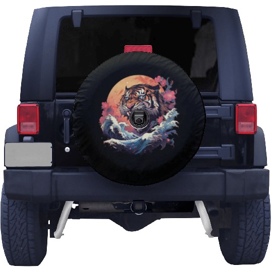 Tokyo Asia 80s Japanese Retro Tiger Spare Tire Covers