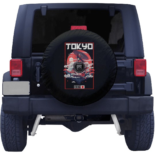 Asia 80s Japanese Retro Samurais Samurai Spare Tire Covers