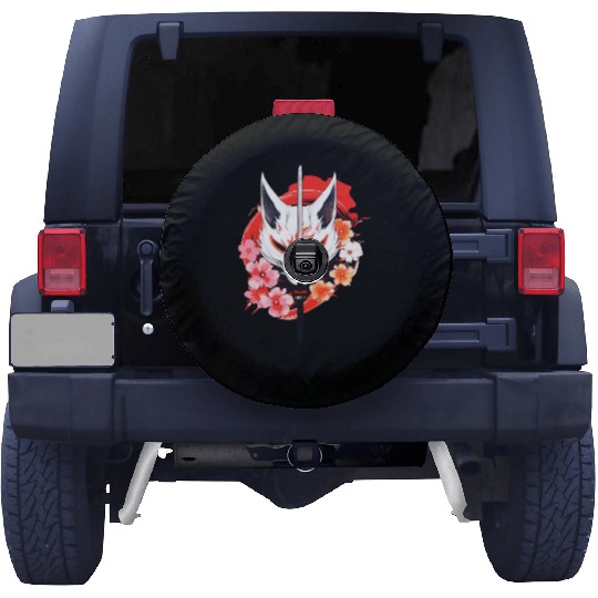 Kitsune Fox Maske Kumiho Samurai Japan Anime Spare Tire Covers