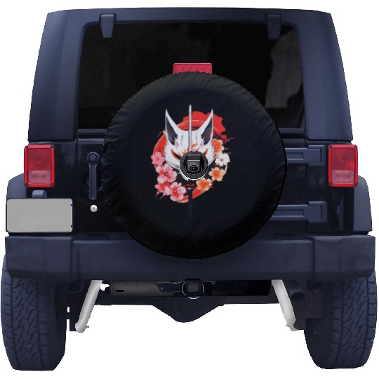 Kitsune Fox Maske Kumiho Samurai Japan Anime Spare Tire Covers