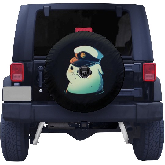 Seal Sailor Cap Boat Captain Cap Boating Seal Spare Tire Covers