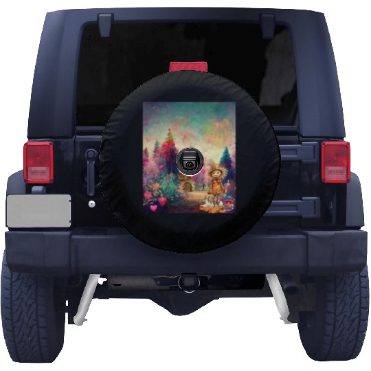 "Enchanted Dreams - Psychedelic Autumn Forest" Spare Tire Covers