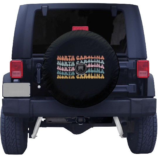 North Carolina State North Carolinian Pride Groovy Spare Tire Covers