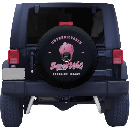 Unpredictable bleeding heart (pale style) Spare Tire Covers