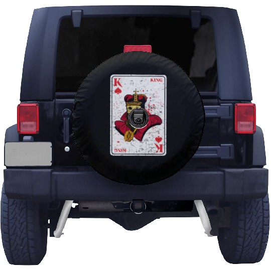 King on Spades Horror Halloween Card Game Creepy Spare Tire Covers