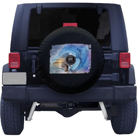 surfer monkey Spare Tire Covers