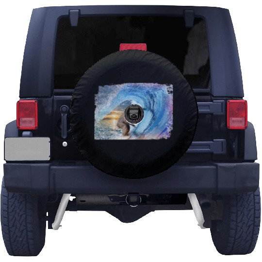 surfer monkey Spare Tire Covers